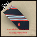 Student College Promotion Logo Silk Linen Custom Embroidered Tie